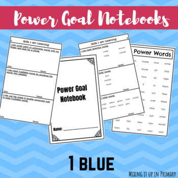 Preview of 1 Blue (1B) Reading Level Power Goal Notebook