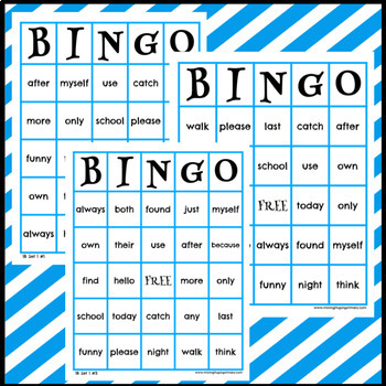 1 Blue (1B) Tricky Words Bingo Game by Mixing it up in Primary | TpT