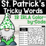 1 Blue Tricky Words St. Patrick's Day Color by the Code!