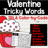 1 Blue Tricky Words Valentine Color by the Code