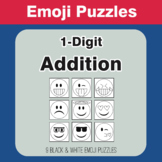 1-Digit Addition - Emoji Picture Puzzles