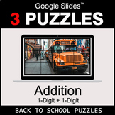 1-Digit Addition - Google Slides - Back To School Puzzles