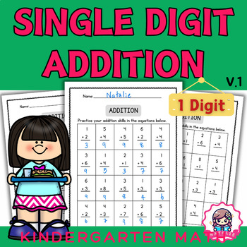 Preview of Single Digit Addition | Basic addition practice | Addition to 10 | Math