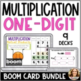 1 Digit Multiplication Digital Boom Card Bundle | 4th Grade Math