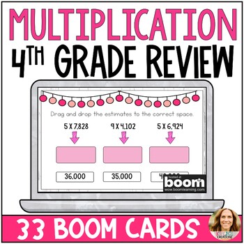Preview of 1 Digit Multiplication Digital Boom Cards - 4th Grade Math Review