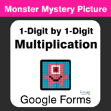 1-Digit by 1-Digit Multiplication - Monster Mystery Pictur