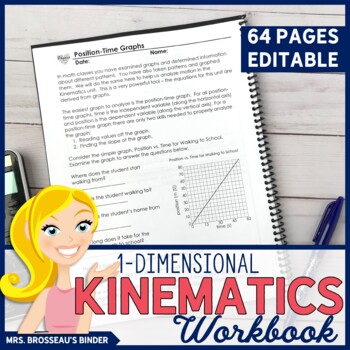 Preview of 1-D Kinematics Workbook | Physics Workbook for One Dimensional Motion