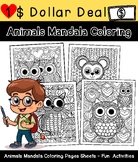 1 $ Dollar Deal Animals Mandala Coloring Pages Sheets - Fu