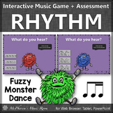 1 Eighth & 2 Sixteenths Interactive Rhythm Game + Assessme