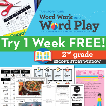 Preview of 1 FREE Week 2nd Grade Phonics & Chunk Spelling Curriculum
