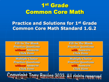 Preview of 1.G.2 1st Grade Math - Compose two-dimensional shapes Bundle with Google