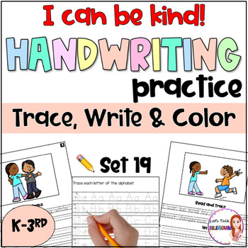 Handwriting practice - Tracing and coloring pages by Let's Talk Bilingual