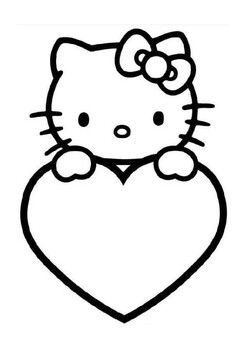 Preview of 1. Hello Kitty Coloring Pages: 12 Printable Sheets for Kids
