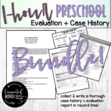 1 Hour Preschool Speech Language Assessment + Case History