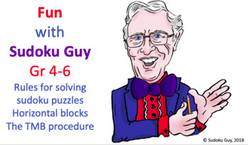 Preview of Fun with Sudoku  (Gr 4-6, LESSON 1): Sudoku rules. The TMB procedure