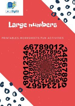 Preview of Large Numbers - Exciting printables with interactive fun-activities, worksheets