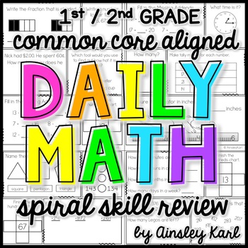 Preview of 2nd Grade Daily Math Spiral Review/Morning Work for the YEAR