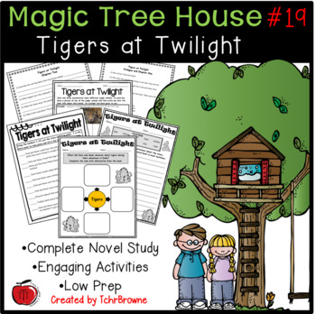 Preview of #19 Magic Tree House- Tigers at Twilight Novel Study