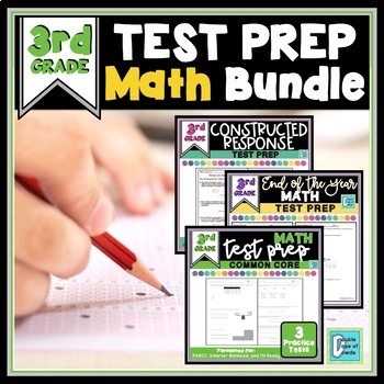 Preview of 3rd Grade Math Review Bundle | End of Year Test Prep | Constructed Response Task