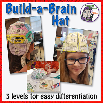 Preview of Middle School Science - Human Brain: Build-a-Brain Hat Foldable
