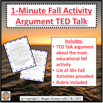 Preview of 1-Minute Fall Activity Argument Talk