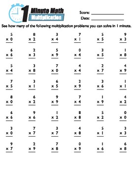 1-Minute Multiplication Practice: Boost Math Skills for 3rd and 4th Graders