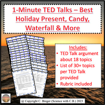 Preview of 1-Minute Talks - Best Holiday Present, Candy, Waterfall & More