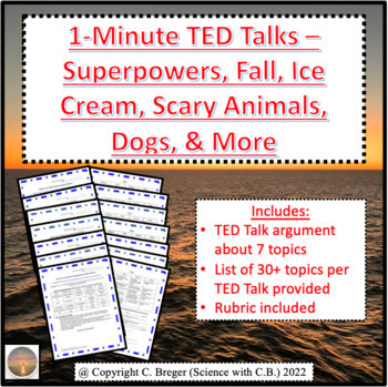 Preview of 1-Minute Talks - Superpowers, Fall, Ice Cream, Scary Animals, Dogs, & More