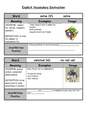1 Month of Weekly Vocabulary Instruction Grids