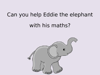 Preview of 1 More And 1 Less Power Point - EYFS - Simple Addition - Elephant