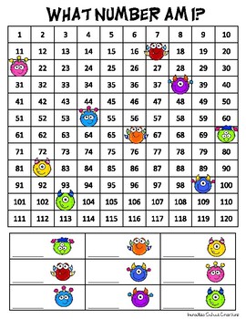1.NBT.A.1 Number Sense from 1 - 120 by Incredible School Creations