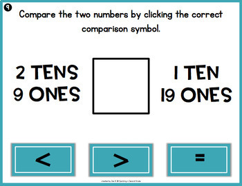 Digital Activity FREEBIE 1.NBT.B.3 Comparing Numbers | TPT