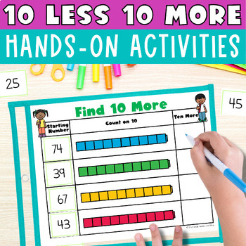 Preview of 10 More 10 Less Activities - Ten More Ten Less Worksheets 1.NBT.C.5