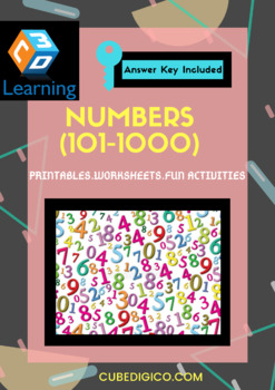 Preview of Numbers 101 to 1000 - Fun activity based printable for Interactive Classroom