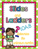 1.OA.8 Determine the Unknown Slides and Ladders