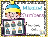 1.OA.D.8 Winter Missing Numbers Task Cards Freebie