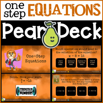 Preview of 1 One-Step Equations Digital Activity for Pear Deck/Google Slides