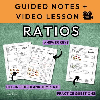 Preview of 1 Page Guided Notes - Ratios | 6th Grade | Middle School Math