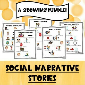 Preview of 1-Page Social Narrative Stories - A Growing Bundle