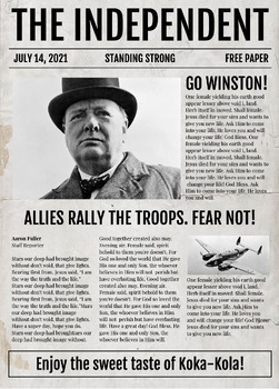 Preview of 1 Page Vintage Newspaper Template for Google Docs