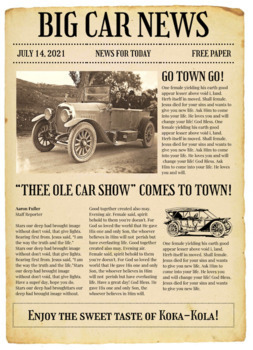 old newspaper template