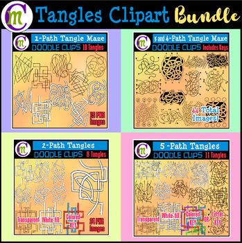 Preview of Tangles Clipart BUNDLE