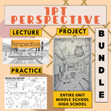 1 Point Perspective Unit | Practice to Project | Bundle | 