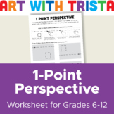 1 Point Perspective Art Worksheet