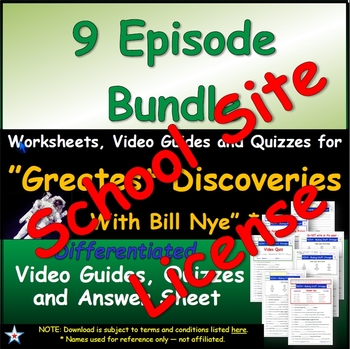 Preview of SCHOOL SITE LICENSE Upgrade Certificate for Greatest Discoveries Bill Nye