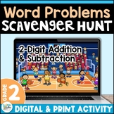 Double Digit Addition & Subtraction Word Problems Scavenge