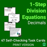 1-Step DIVISION Equations with DECIMALS Self-Checking Task