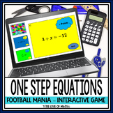 One Step Equations: Football Mania Interactive Game