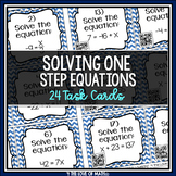 Free One Step Equations: 24 QR Code Task Cards
