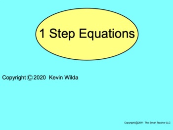 Preview of 1 Step Equations Lesson